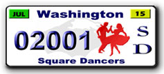 WA SD License Plate